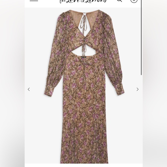 For Love & Lemons Women's Brown and Purple Dress XS - Picture 2 of 5